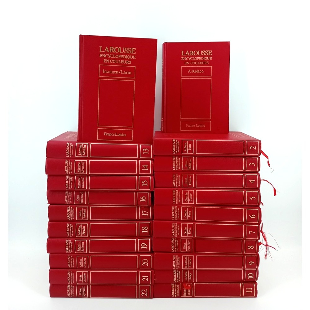 Larousse Encyclopédique En Couleurs ( 22 Volumes  Complet ) France Loisirs 1970s